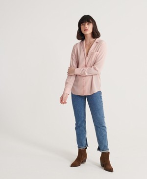 Superdry Blair Revere Collar Blouse Női Ing Rózsaszín | MIPXU5184